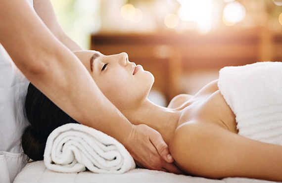 Woman receiving a massage