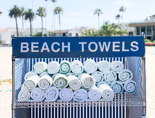 Beach Towels concierge at the Catamaran Resort Hotel
