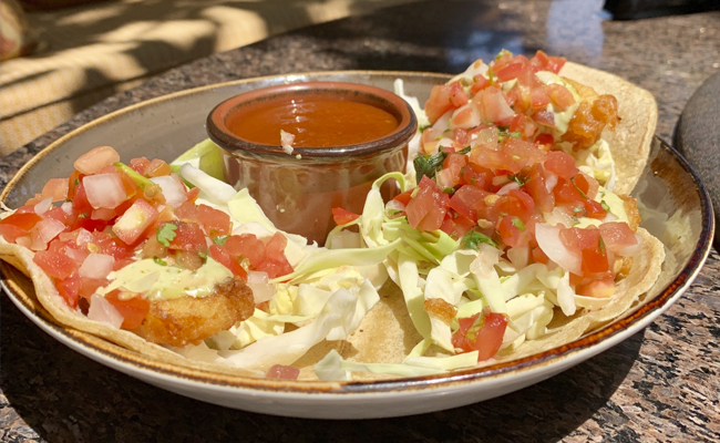 Moray’s Restaurant  Tacos Close up at the Catamaran Resort