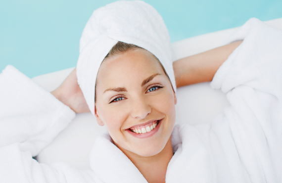 Happy Woman at the spa