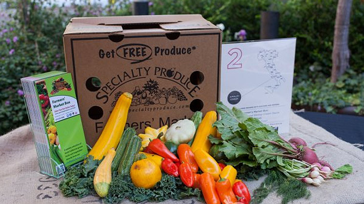 Vegetables from Specialty Produce, a local business food vendor in San Diego