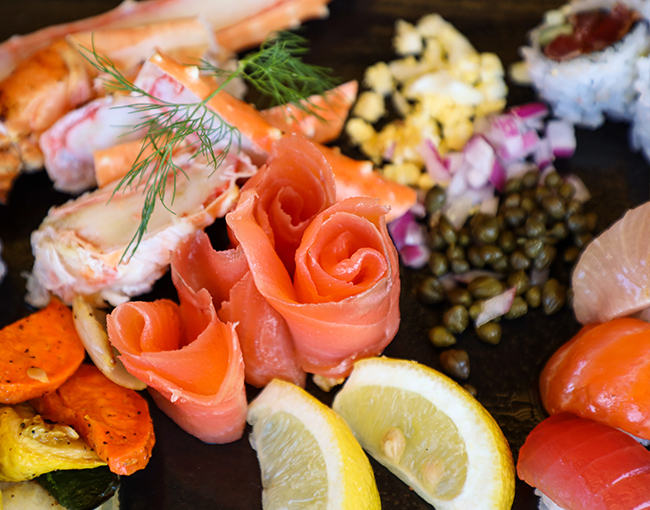 Fresh sushi sampler at Oceana Champagne Brunch