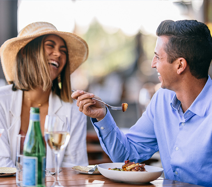 Outdoor dining at Oceana Coastal Kitchen