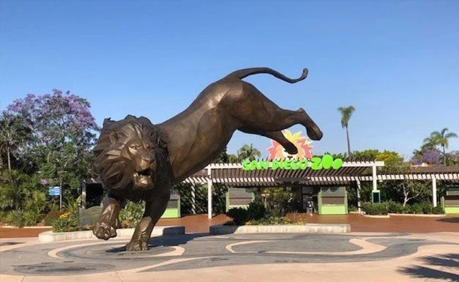 Lion sculpture in front of the San Diego Zoo, one of the best things to do in San Diego