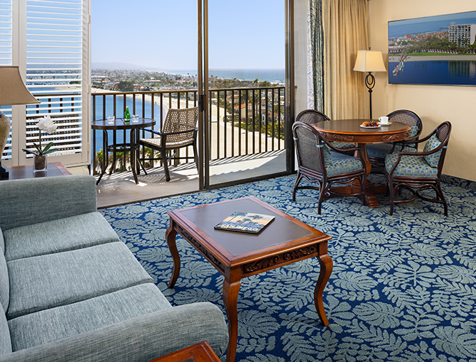 Interior of a Bay View Suite overlooking Mission Bay