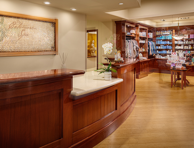 Catamaran Spa retail and front desk