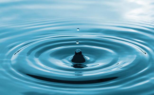 Water pooling in a ring formation